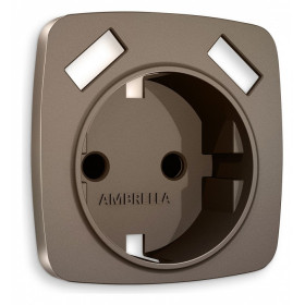Накладка для розетки с заземлением и со шторками и 2хUSB type A Ambrella Volt Quant OP6390