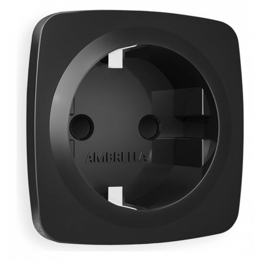 Накладка для розетки с заземлением и со шторками Ambrella Volt Quant OP8070