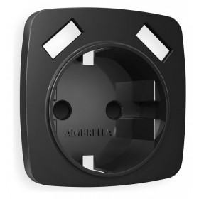 Накладка для розетки с заземлением и со шторками и 2хUSB type A Ambrella Volt Quant OP8090