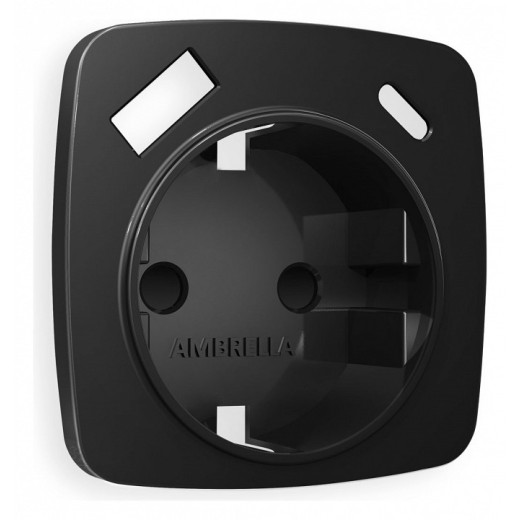 Накладка для розетки с заземлением и со шторками и 2хUSB type A и C Ambrella Volt Quant OP8100
