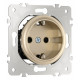 Розетка с заземлением и со шторкой, без рамки Arte Milano am-202 202.40-1.shampan