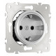 Розетка с заземлением и со шторкой, без рамки Arte Milano am-202 202.40-1.silver