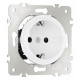 Розетка с заземлением и со шторкой, без рамки Arte Milano am-202 202.40-1.white