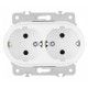 Розетка двойная с заземлением, без рамки Arte Milano am-202 202.40-2.white
