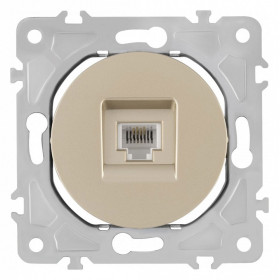 Розетка Ethernet RJ-45 без рамки Arte Milano am-202 202.45-1.shampan