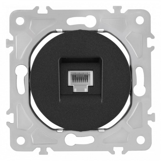 Розетка телефонная RJ-11 без рамки Arte Milano am-202 202.51-1.black