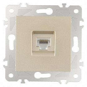 Розетка Ethernet RJ-45 без рамки Arte Milano am-203 203.45-1.shampan