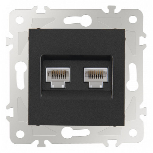 Розетка Ethernet RJ-45 без рамки Arte Milano am-203 203.45-2.black