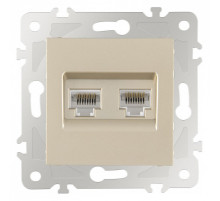 Розетка Ethernet RJ-45 без рамки Arte Milano am-203 203.45-2.shampan