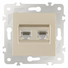 Розетка Ethernet RJ-45 без рамки Arte Milano am-203 203.45-2.shampan