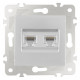 Розетка Ethernet RJ-45 без рамки Arte Milano am-203 203.45-2.silver