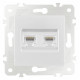 Розетка Ethernet RJ-45 без рамки Arte Milano am-203 203.45-2.white