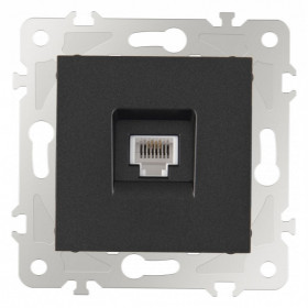 Розетка телефонная RJ-11 без рамки Arte Milano am-203 203.51-1.black