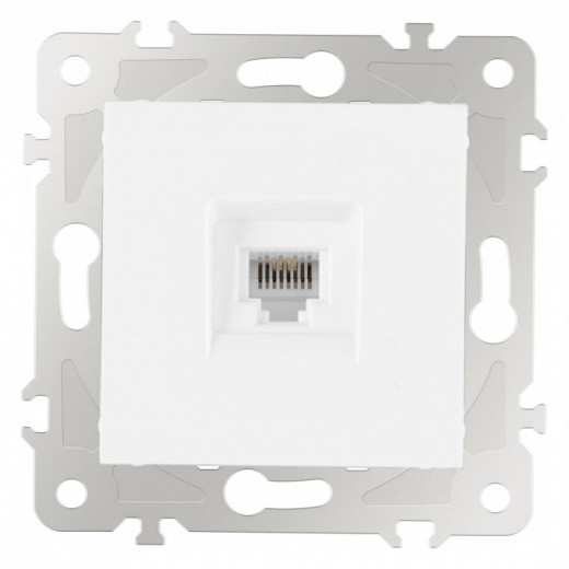 Розетка телефонная RJ-11 без рамки Arte Milano am-203 203.51-1.white