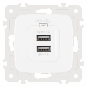Розетка USB, без рамки Arte Milano am-205 205.46-1.white