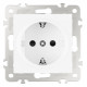 Розетка с заземлением и со шторкой, без рамки Arte Milano am-206 206.40-1.white