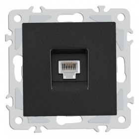 Розетка телефонная RJ-11 без рамки Arte Milano am-206 206.51-1.black