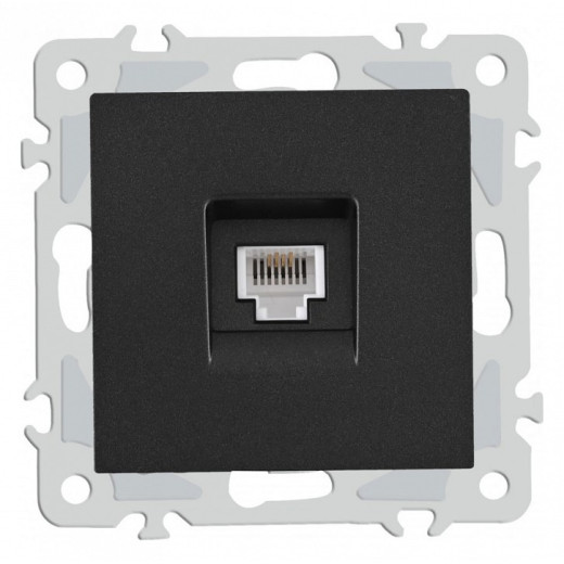 Розетка телефонная RJ-11 без рамки Arte Milano am-206 206.51-1.black