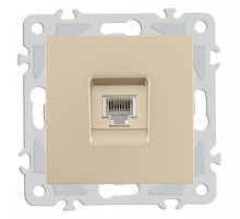 Розетка телефонная RJ-11 без рамки Arte Milano am-206 206.51-1.shampan