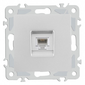 Розетка телефонная RJ-11 без рамки Arte Milano am-206 206.51-1.silver