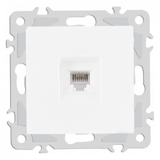 Розетка телефонная RJ-11 без рамки Arte Milano am-206 206.51-1.white