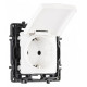 Розетка влагозащищенная с заземлением и со шторкой с крышкой Arte Milano am-217 217.41-1.white