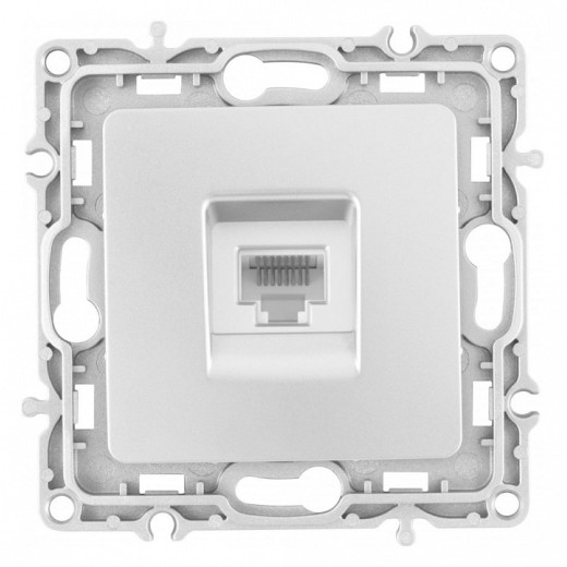 Розетка Ethernet RJ-45 без рамки Arte Milano am-217 217.45-1.silver