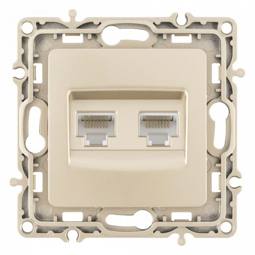 Розетка Ethernet RJ-45 без рамки Arte Milano am-217 217.45-2.shampan