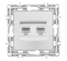 Розетка Ethernet RJ-45 без рамки Arte Milano am-217 217.45-2.silver