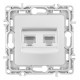 Розетка Ethernet RJ-45 без рамки Arte Milano am-217 217.45-2.silver