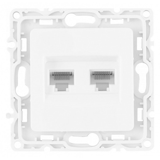 Розетка Ethernet RJ-45 без рамки Arte Milano am-217 217.45-2.white