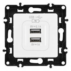 Розетка USB, без рамки Arte Milano am-217 217.46-1.white