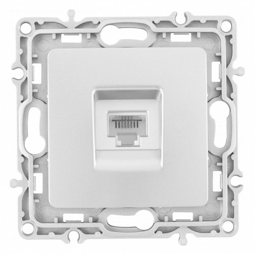 Розетка телефонная RJ-11 без рамки Arte Milano am-217 217.51-1.silver