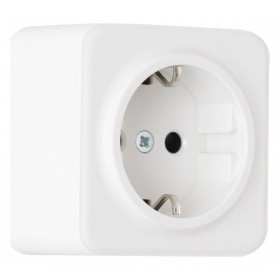 Розетка с заземлением и со шторкой Arte Milano am-310 310.40-1.white