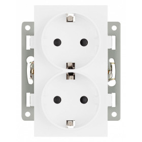 Розетка двойная с заземлением и со шторкой, без рамки Arlight SCT 043764
