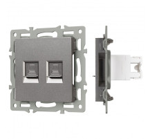 Розетка двойная RJ-12 и Ethernet RJ-45, без рамки Arlight SCT 045338