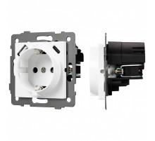 Розетка с заземлением и 2хUSB type A и C, без рамки Arlight SCT 049822