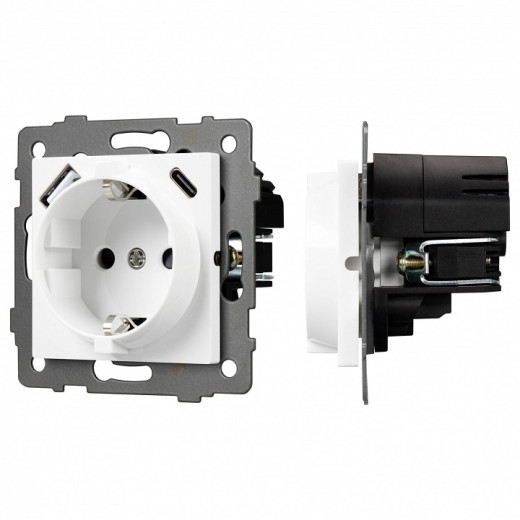 Розетка с заземлением и 2хUSB type A и C, без рамки Arlight SCT 049822