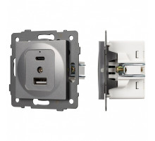 Механизм розетки 2хUSB type A и C Arlight SCT 049840