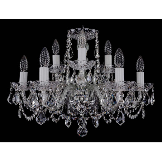 Подвесная люстра Bohemia Ivele Crystal 1402 1402/6_3/195/Ni/Leafs