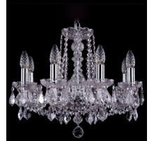 Подвесная люстра Bohemia Ivele Crystal 1402 1402/8/160/Ni/Leafs