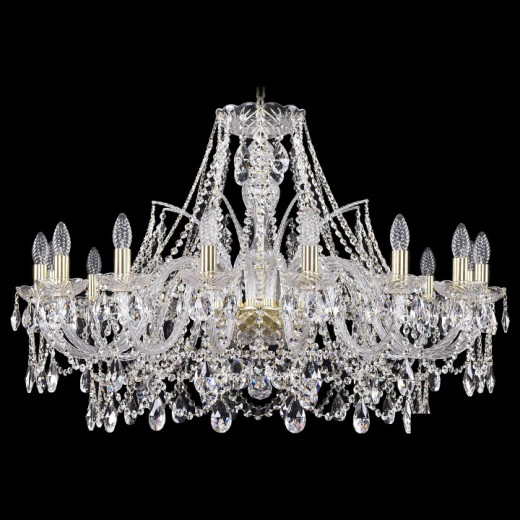 Подвесная люстра Bohemia Ivele Crystal 1411 1411/16/360/G