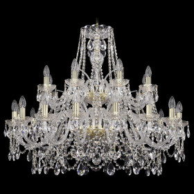 Подвесная люстра Bohemia Ivele Crystal 1411 1411/16+8/360/2d/G