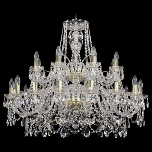 Подвесная люстра Bohemia Ivele Crystal 1411 1411/16+8/360/2d/G