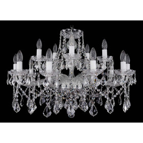 Подвесная люстра Bohemia Ivele Crystal 1413 1413/10_5/300/Ni/Leafs