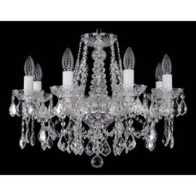 Подвесная люстра Bohemia Ivele Crystal 1413 1413/8/200/Ni/Leafs