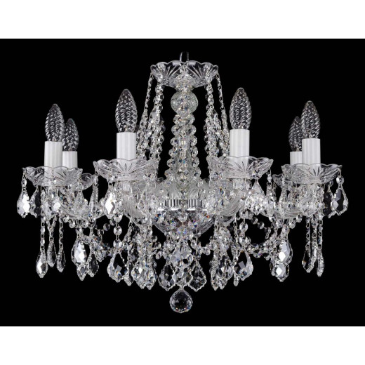 Подвесная люстра Bohemia Ivele Crystal 1413 1413/8/200/Ni/Leafs