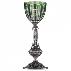 Настольная лампа декоративная Bohemia Ivele Crystal 7100 71100L/15 NB P1 Clear-Green/H-1H
