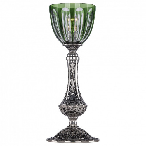 Настольная лампа декоративная Bohemia Ivele Crystal 7100 71100L/15 NB P1 Clear-Green/H-1H