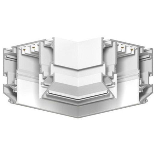 Соединитель угловой L-образный для треков встраиваемых Denkirs SMART ONE TR2026-WH